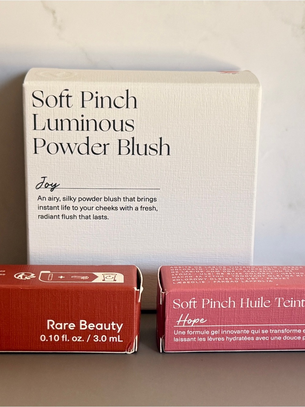 NEW Rare Beauty Soft Pinch Trio | Joy Luminous Blueh + Hope & Honesty Tinted Lip
